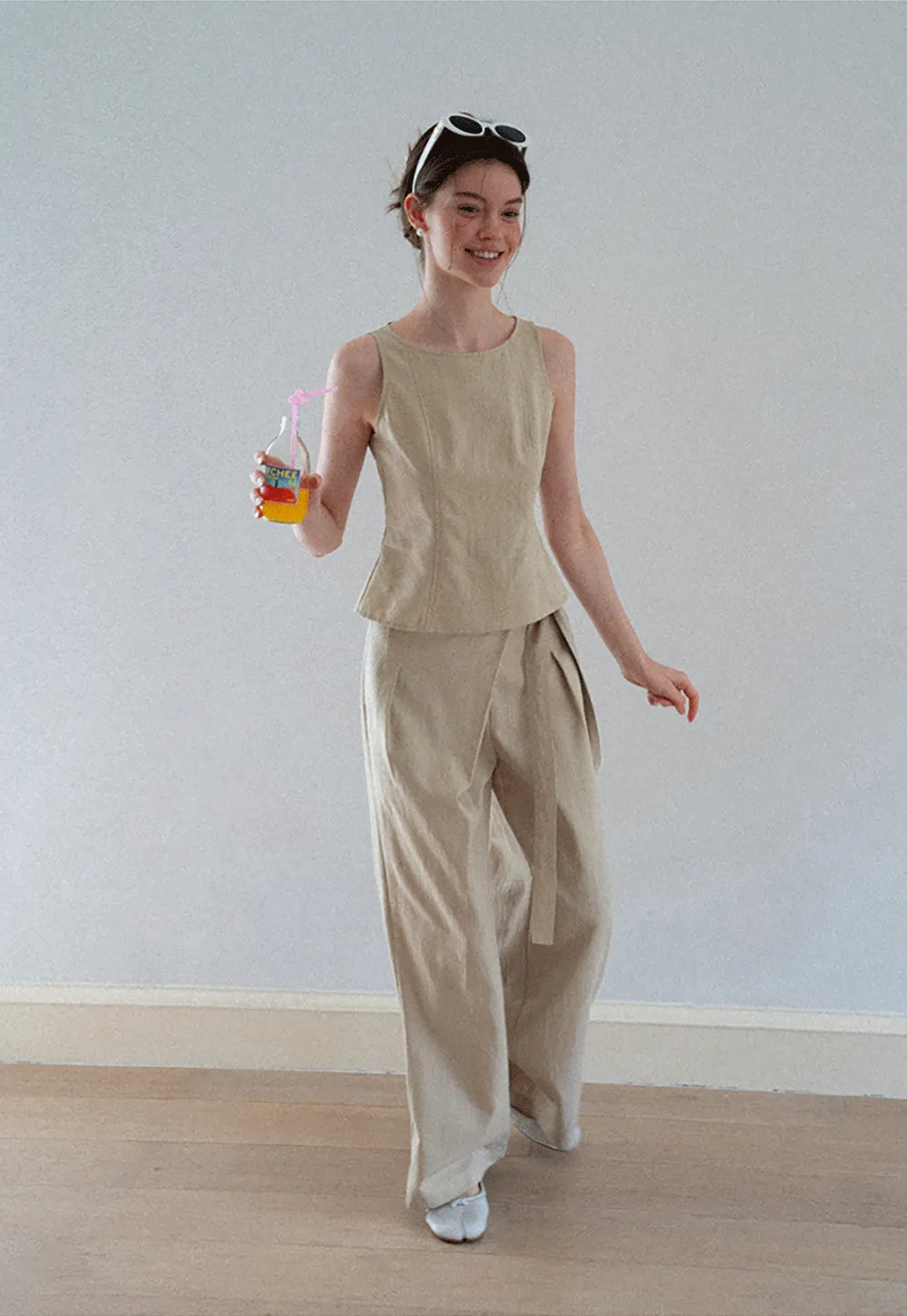 Tanktop mit strukturierten Nähten