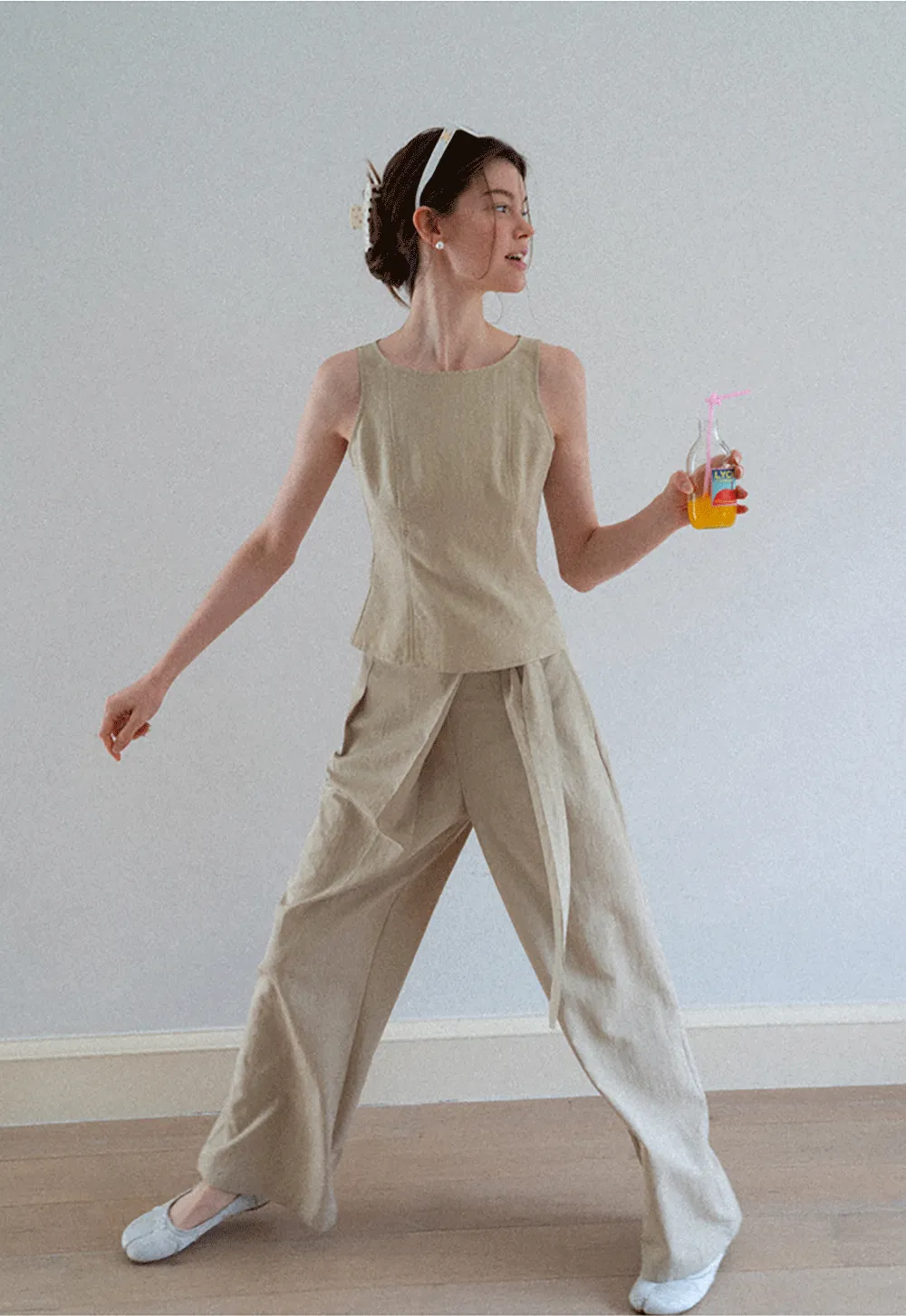 Tanktop mit strukturierten Nähten