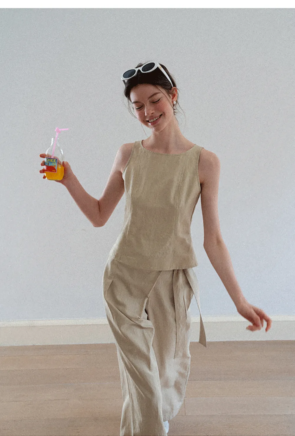 Tanktop mit strukturierten Nähten