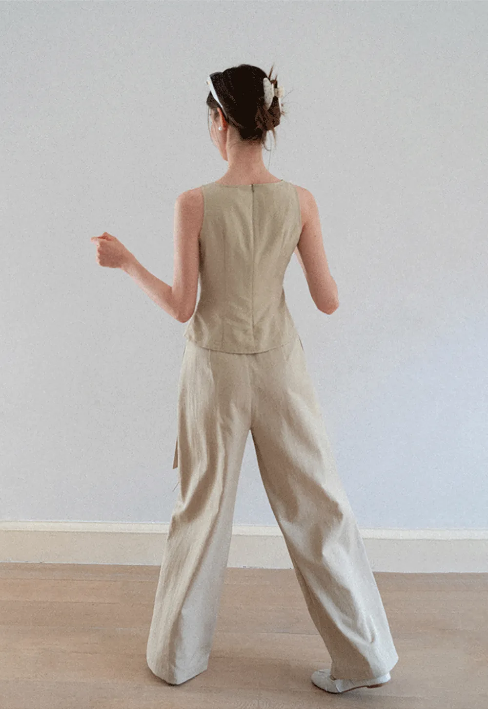 Tanktop mit strukturierten Nähten