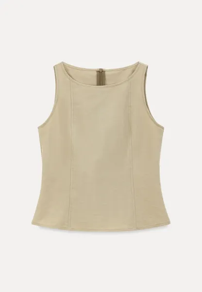 Tanktop mit strukturierten Nähten