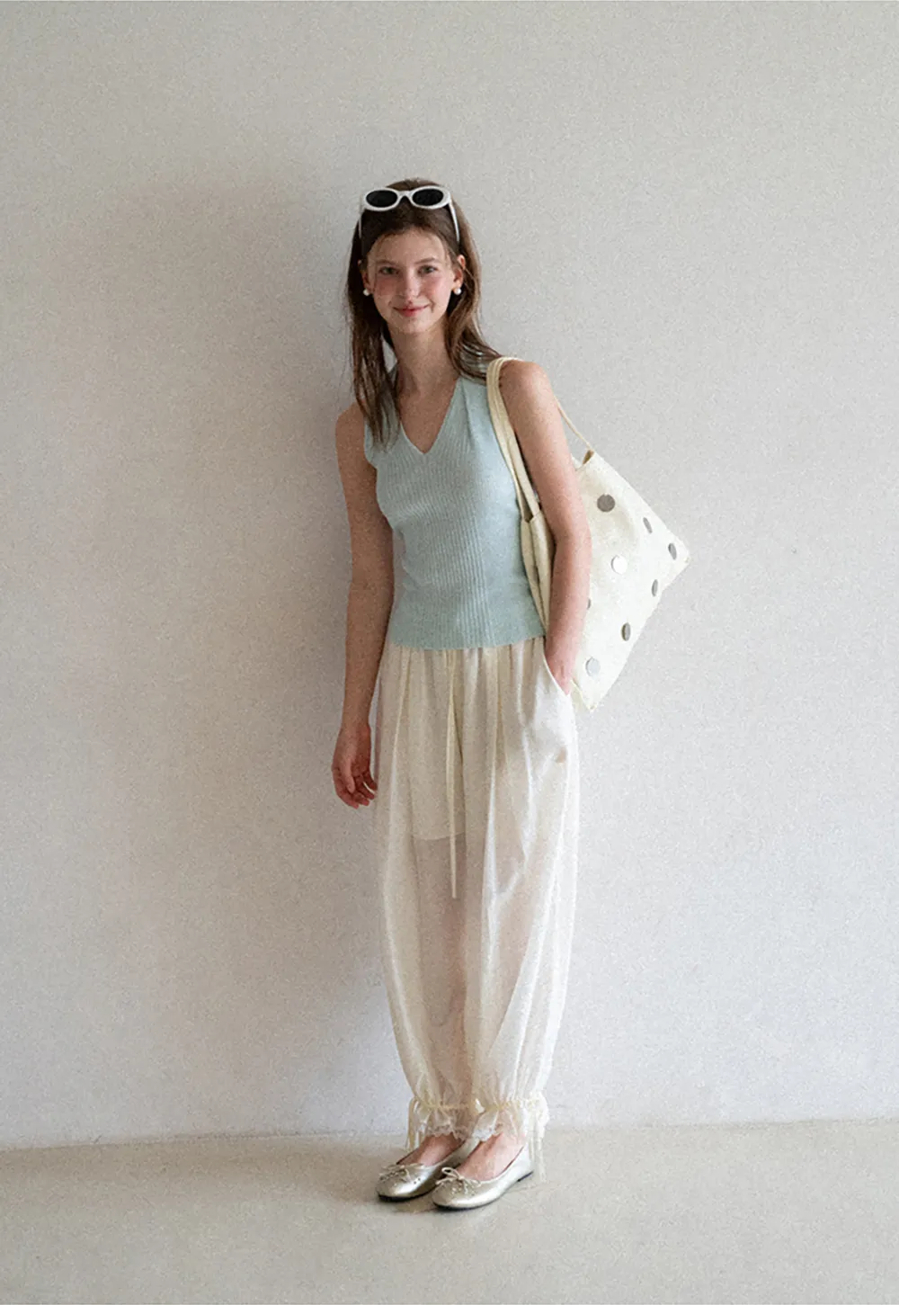 Ribbed Knit Halter Neck Tank Top