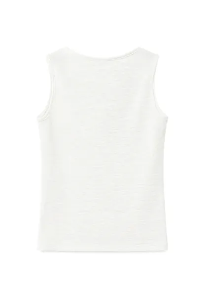 Lace Trim V Neck Sleeveless Knit Tank Top