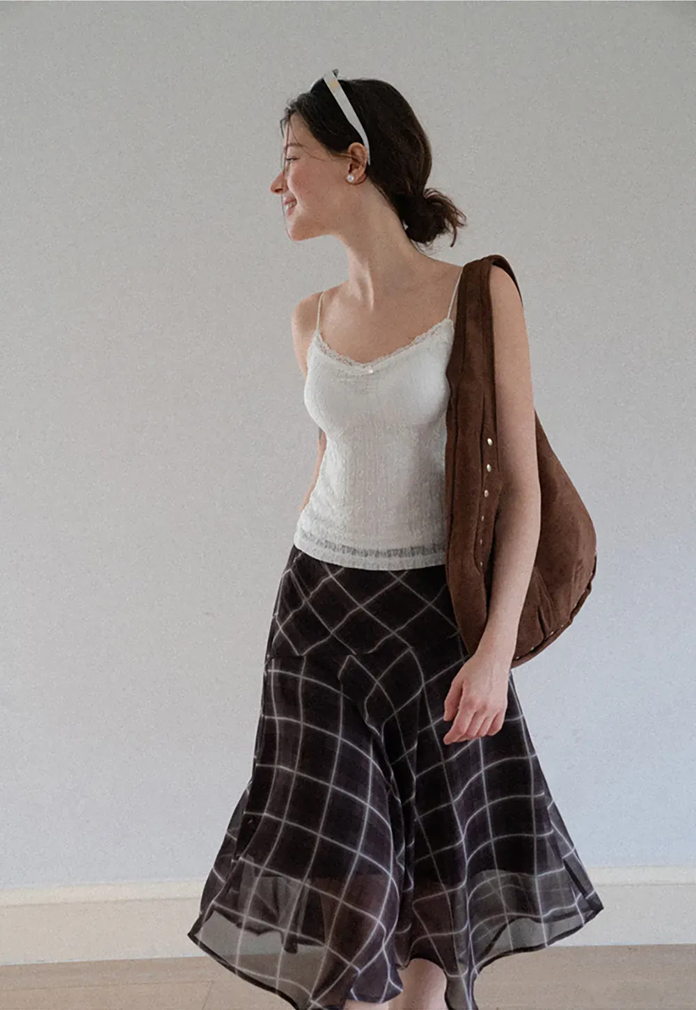 Lace Trim Cropped Knit Tank Top
