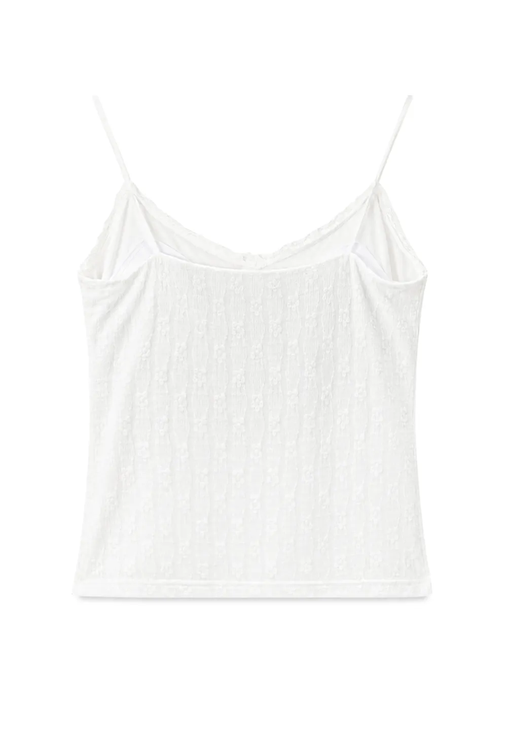 Lace Trim Cropped Knit Tank Top