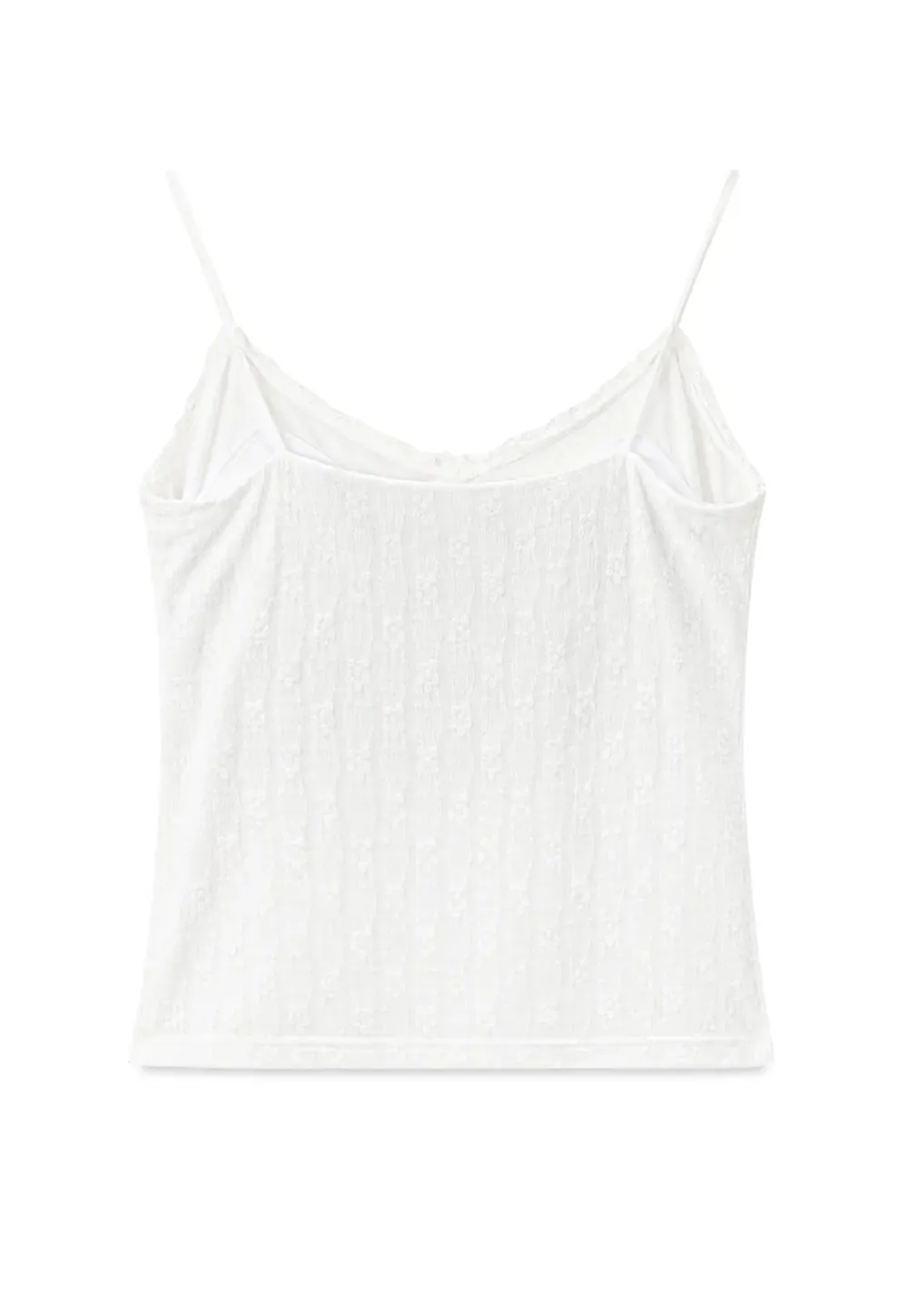 Lace Trim Cropped Knit Tank Top
