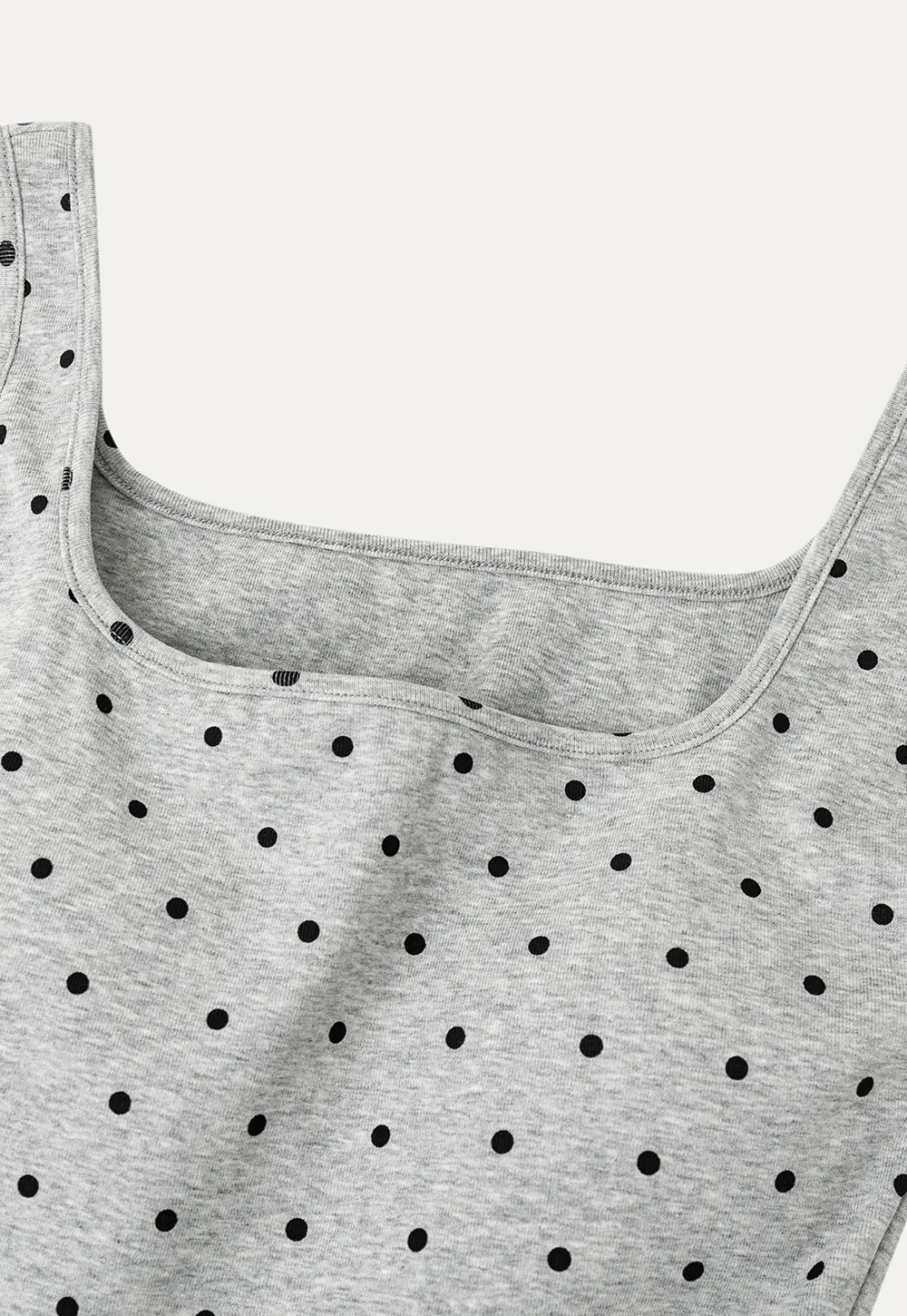 Polka Dot Print Cropped Tank Top