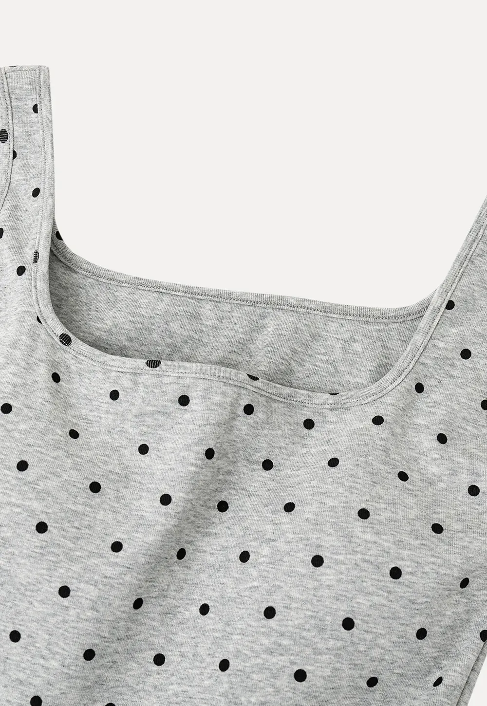 Polka Dot Print Cropped Tank Top