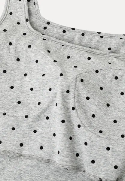Polka Dot Print Cropped Tank Top