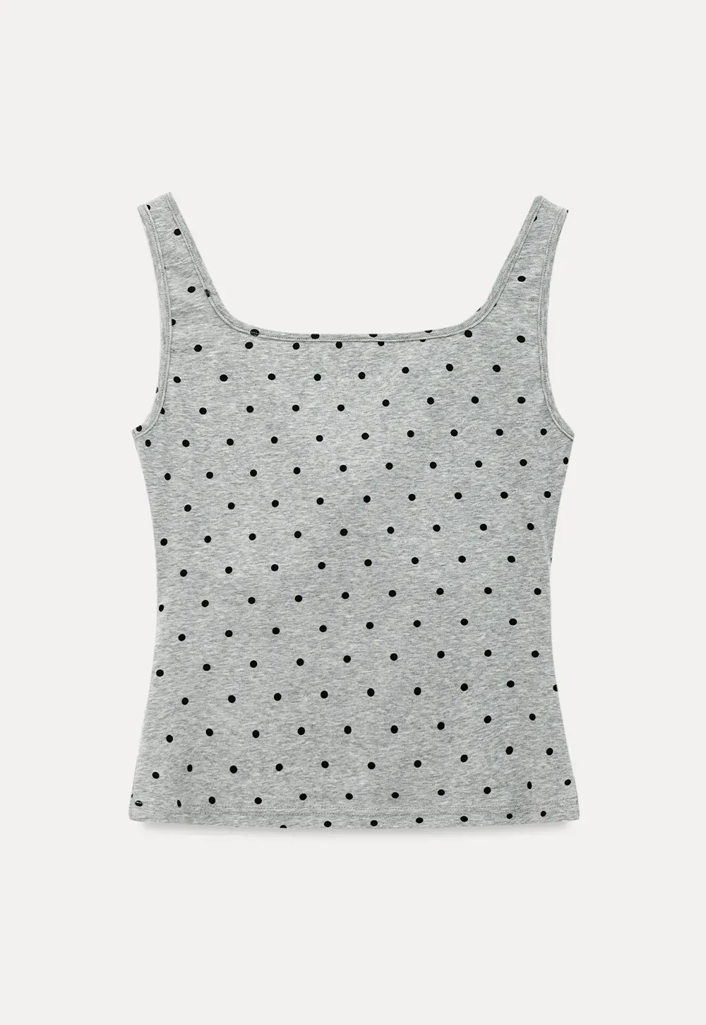 Polka Dot Print Cropped Tank Top