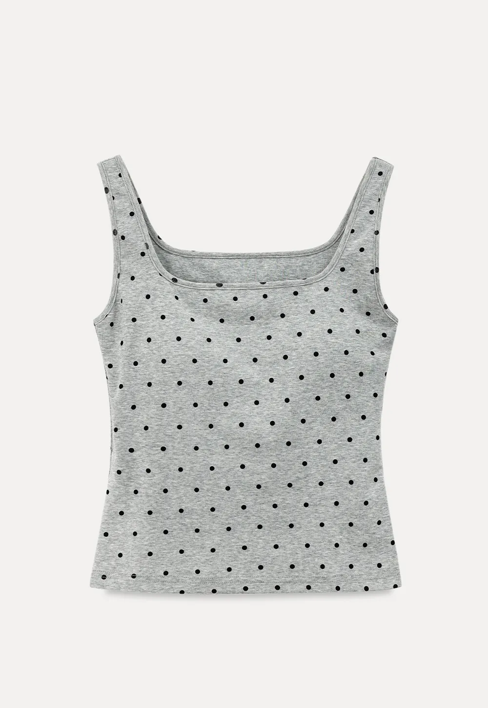 Polka Dot Print Cropped Tank Top