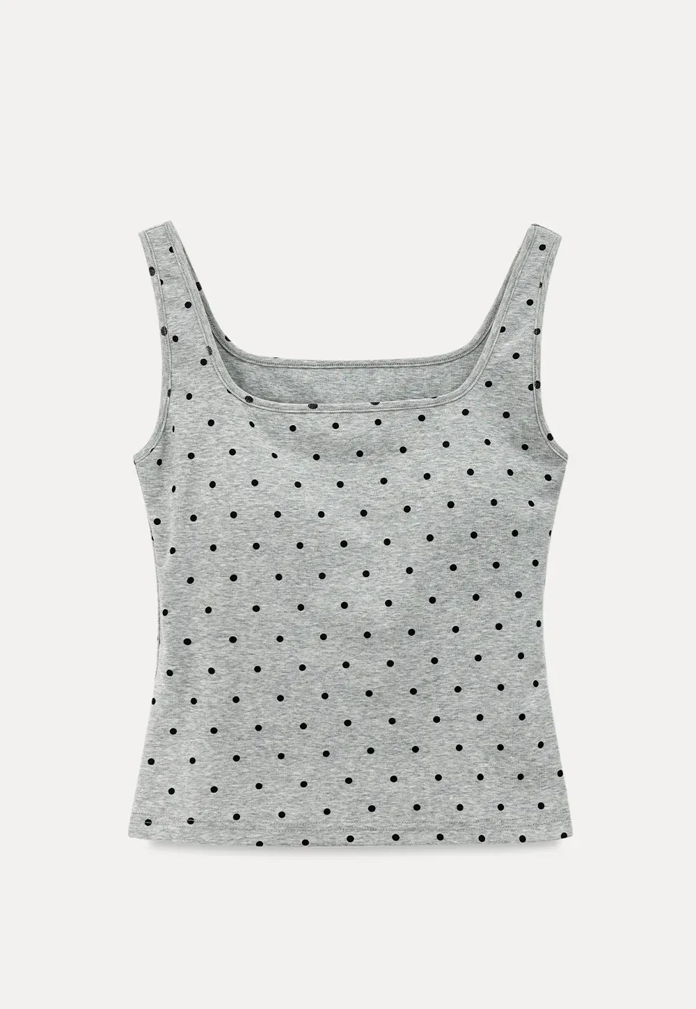 Polka Dot Print Cropped Tank Top