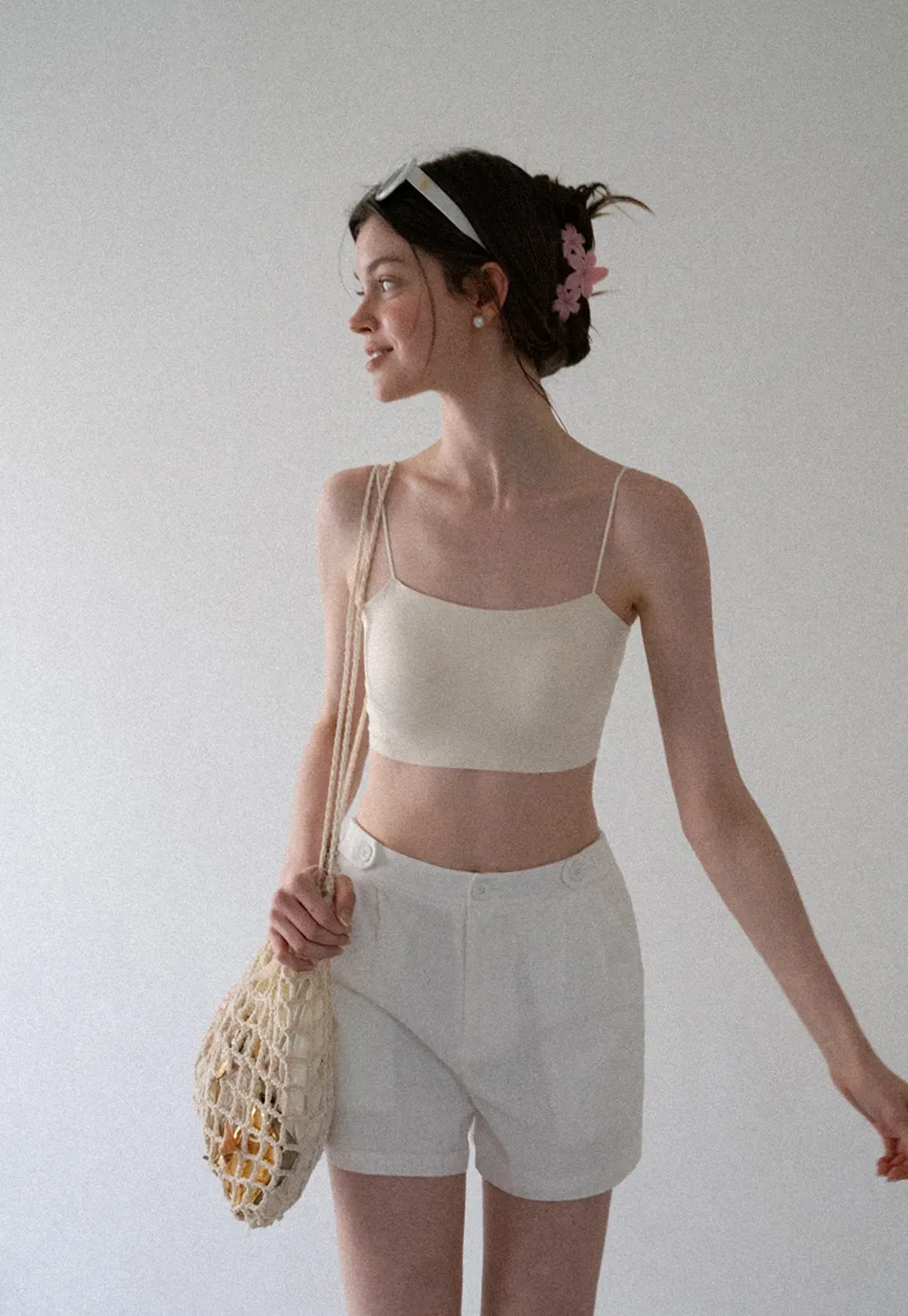 Cropped Square Neck Thin Strap Tank Top