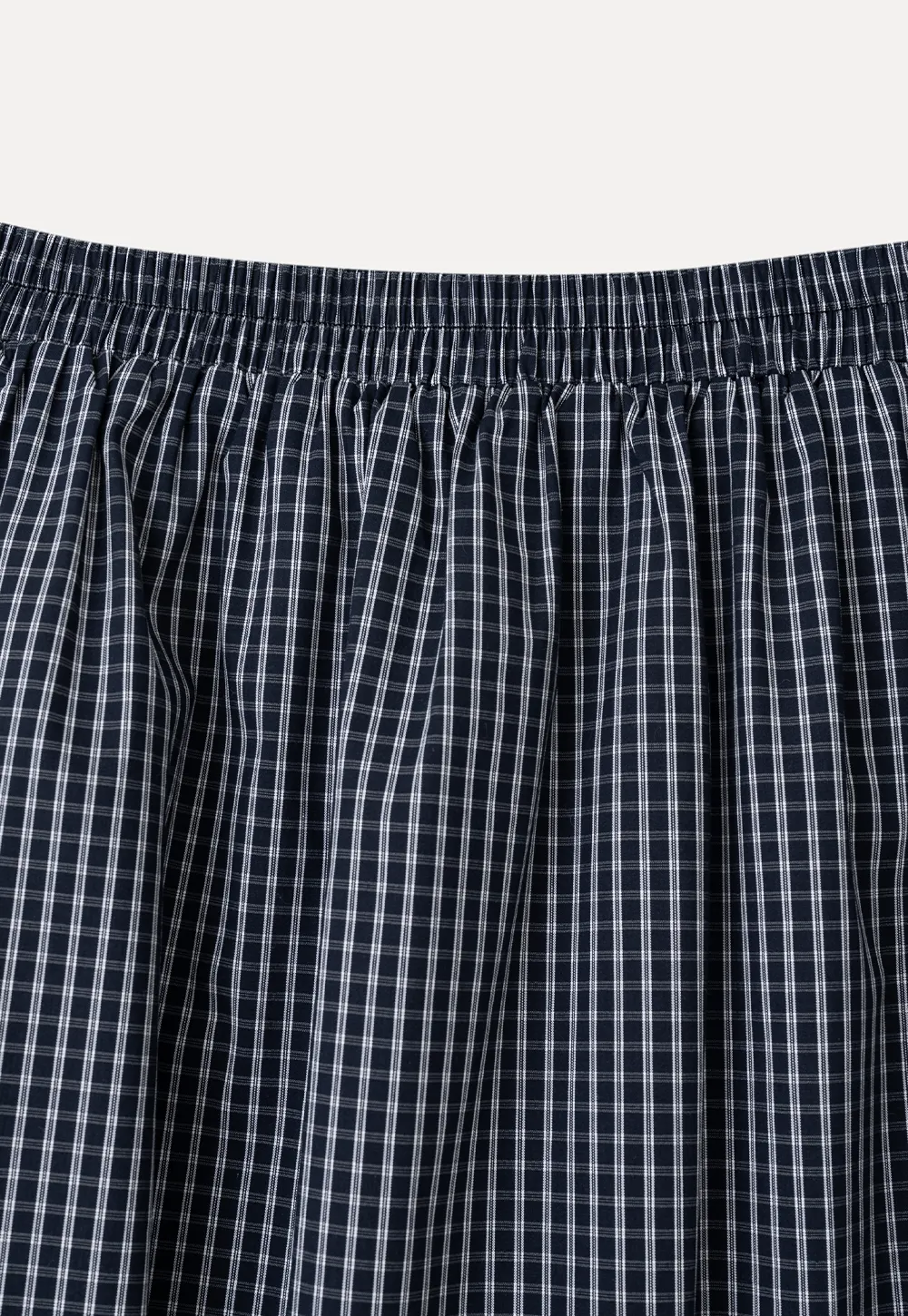 Gingham Check Ruched Bodice Tank Top and Pleated Skirt
