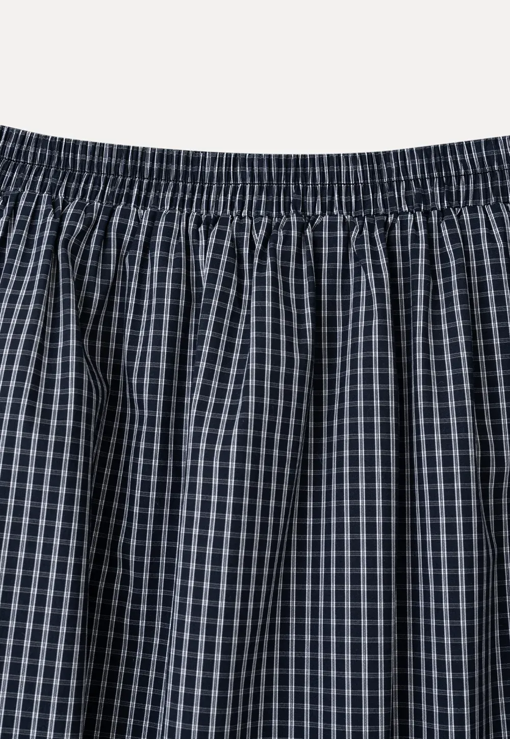 Gingham Check Ruched Bodice Tank Top and Pleated Skirt