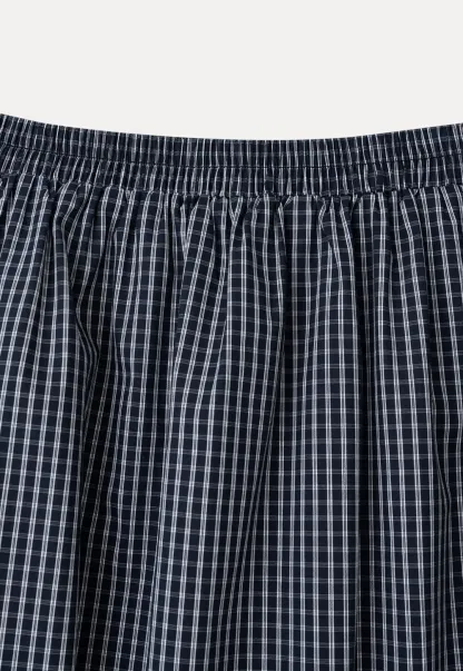 Gingham Check Ruched Bodice Tank Top and Pleated Skirt