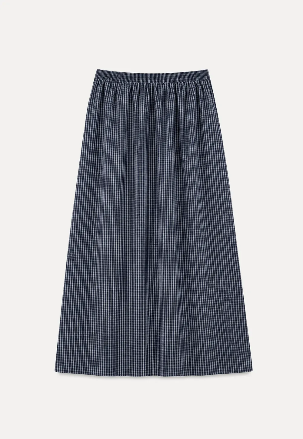 Gingham Check Ruched Bodice Tank Top and Pleated Skirt