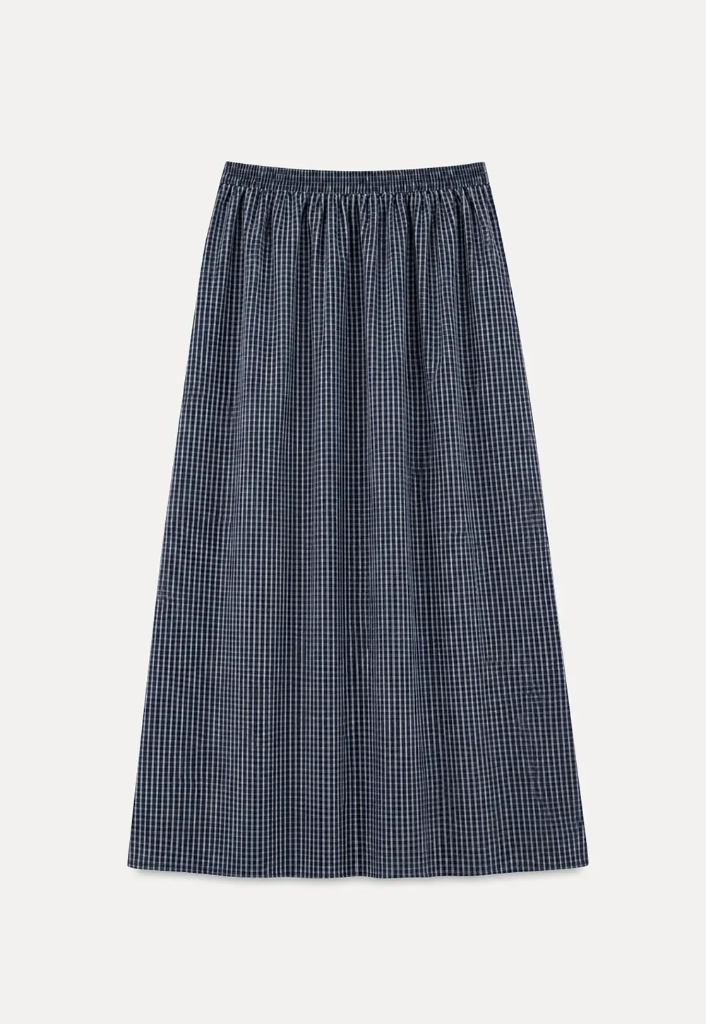 Gingham Check Ruched Bodice Tank Top and Pleated Skirt