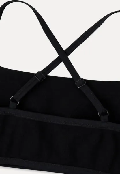 Cropped Square Neck Thin Strap Tank Top