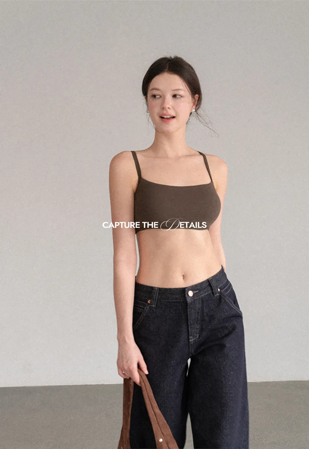 Cropped Square Neck Thin Strap Tank Top