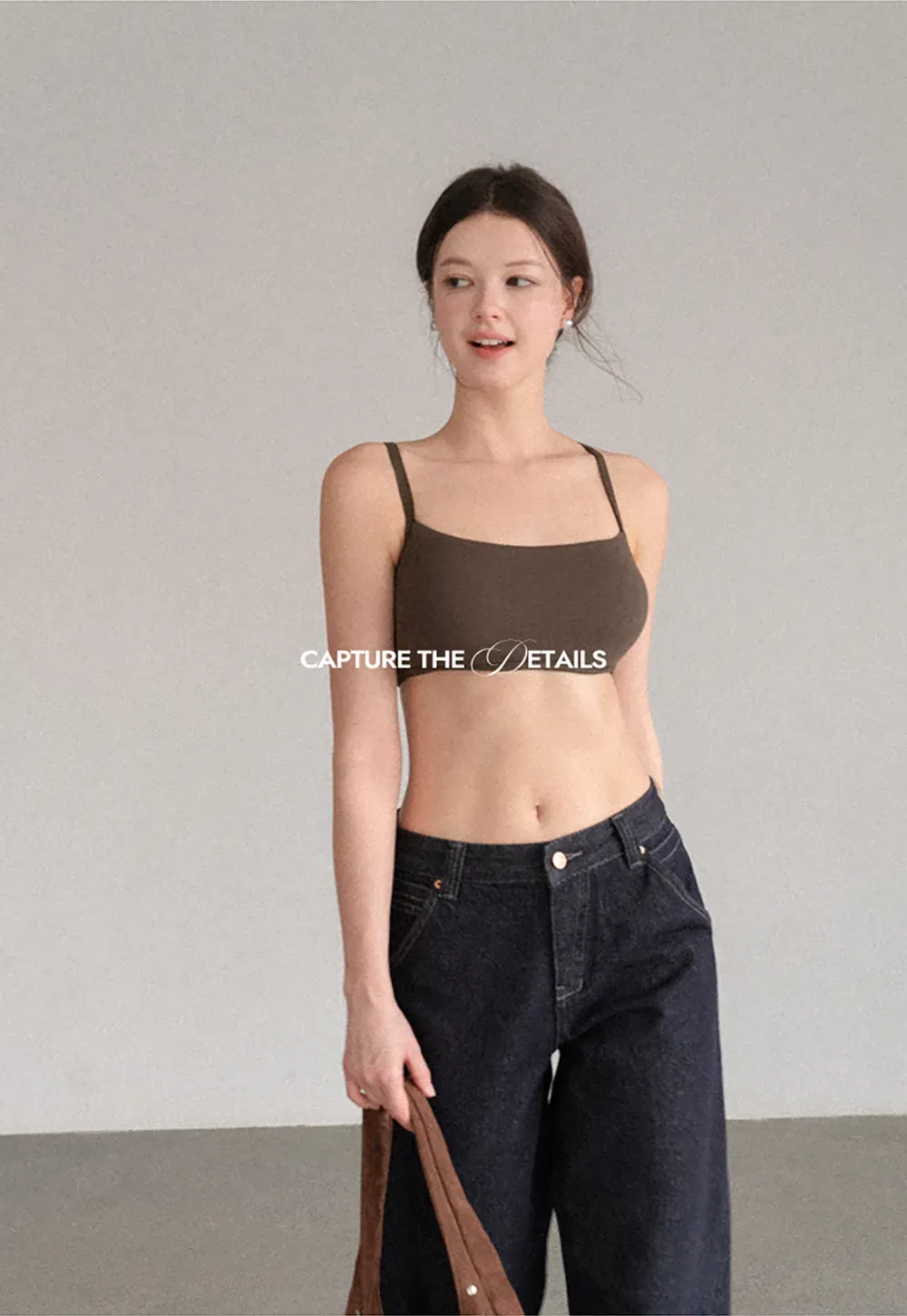 Cropped Square Neck Thin Strap Tank Top