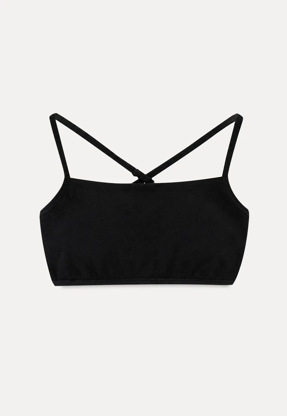 Cropped Square Neck Thin Strap Tank Top