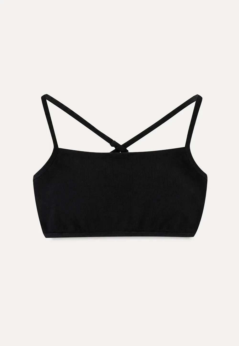 Cropped Square Neck Thin Strap Tank Top