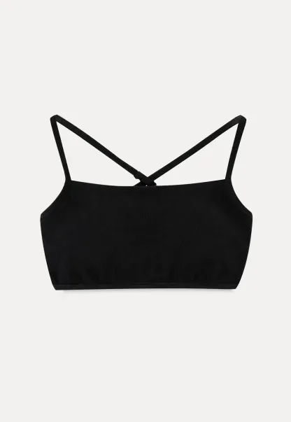 Cropped Square Neck Thin Strap Tank Top