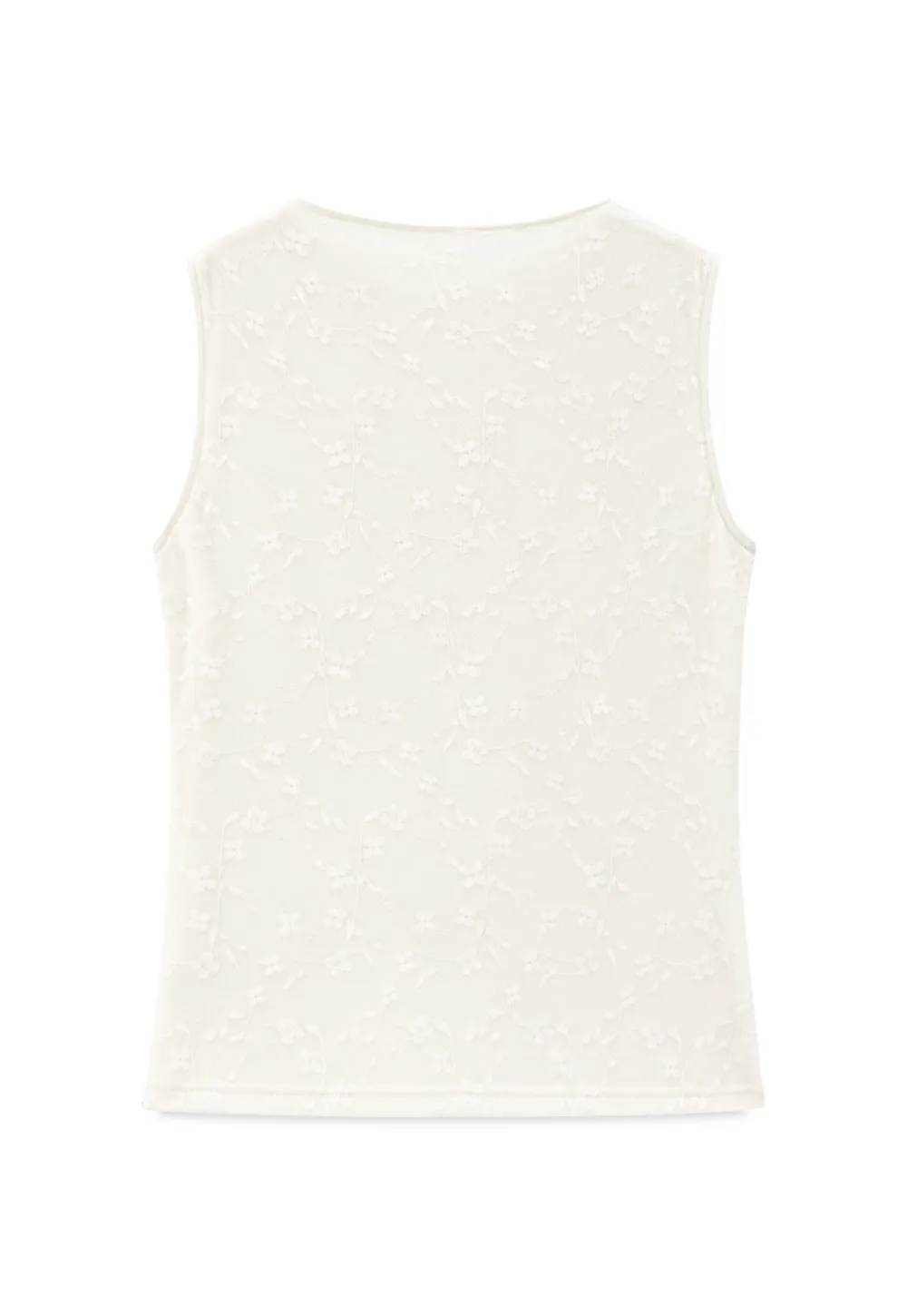 Textured Sleeveless Top with Asymmetrical Hem