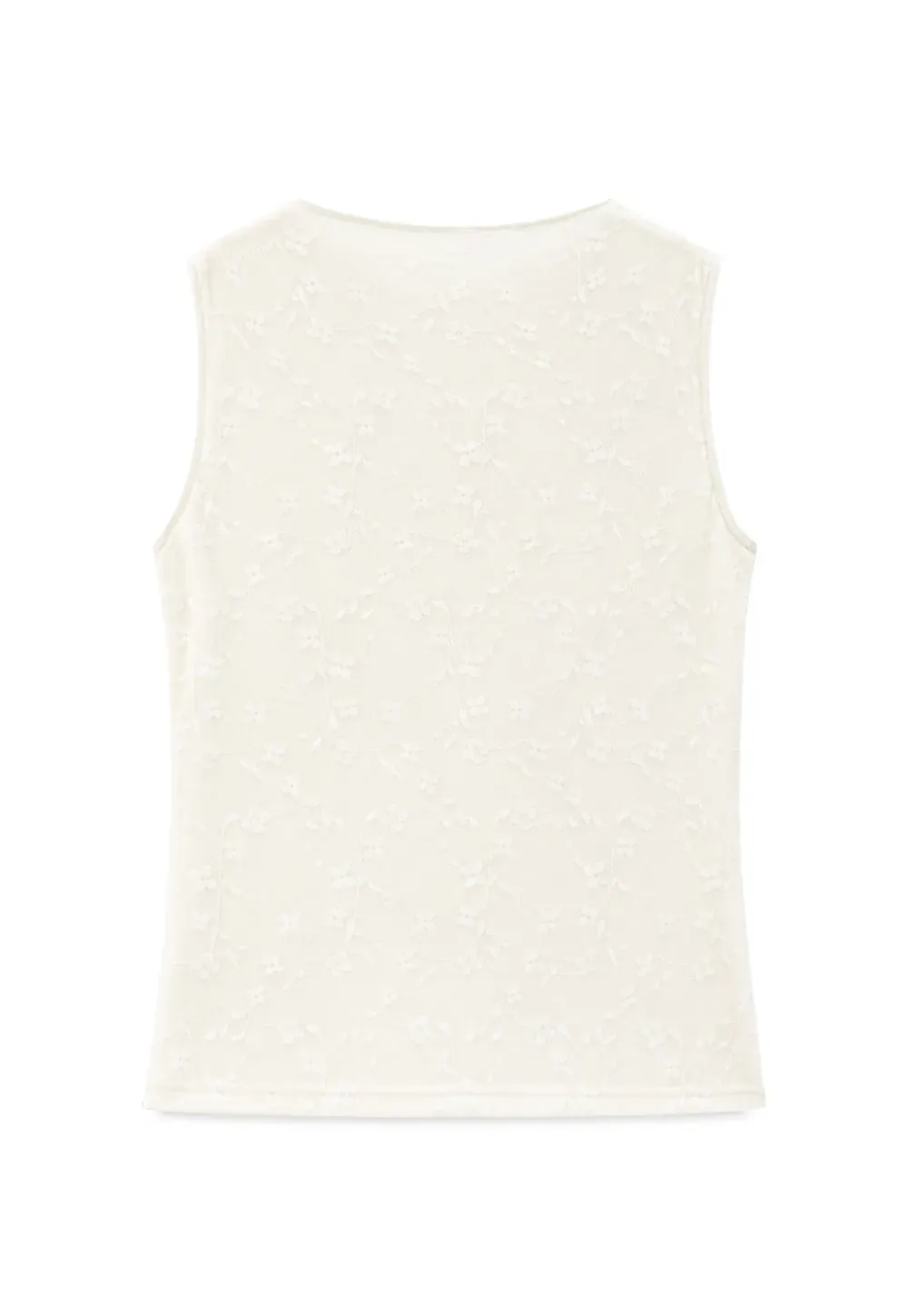 Textured Sleeveless Top with Asymmetrical Hem