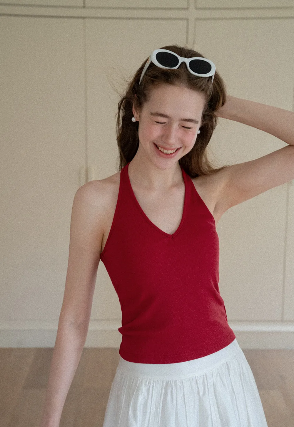 V Neck Halter Tank Top