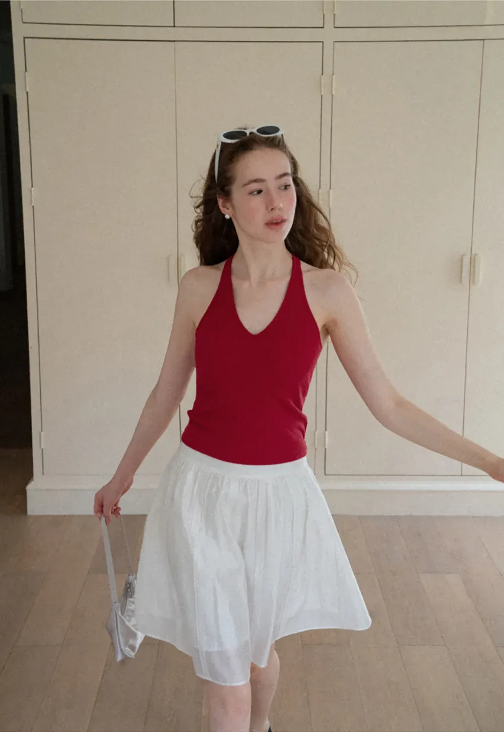 V Neck Halter Tank Top