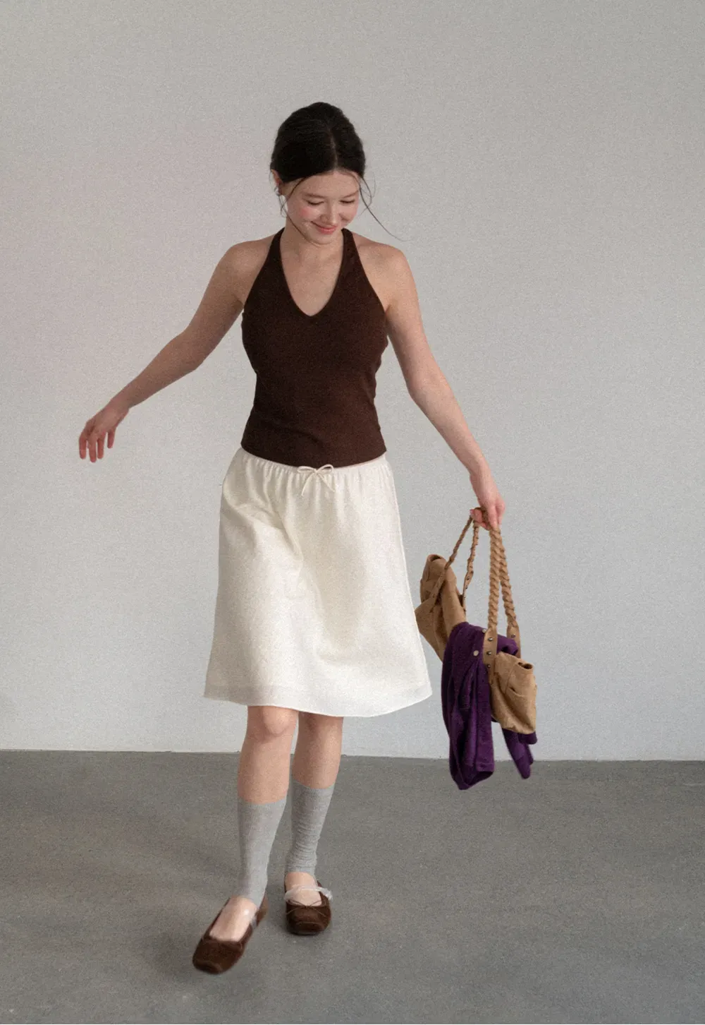 V Neck Halter Tank Top