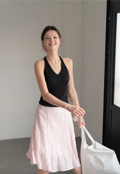 V Neck Halter Tank Top