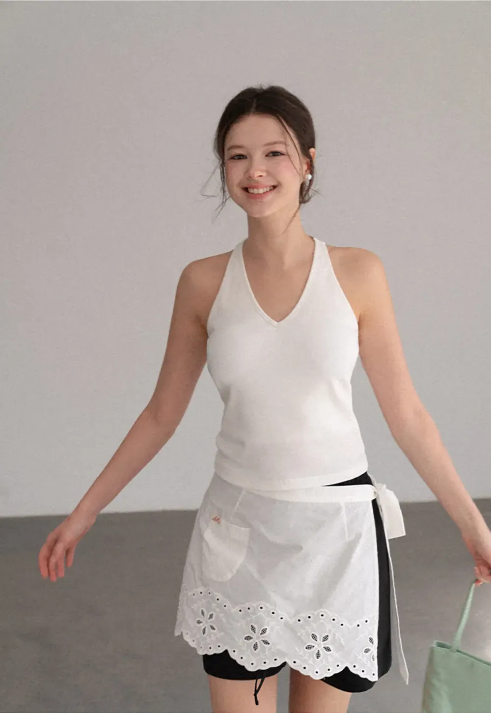 V Neck Halter Tank Top