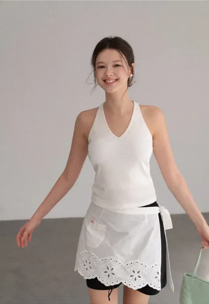 V Neck Halter Tank Top
