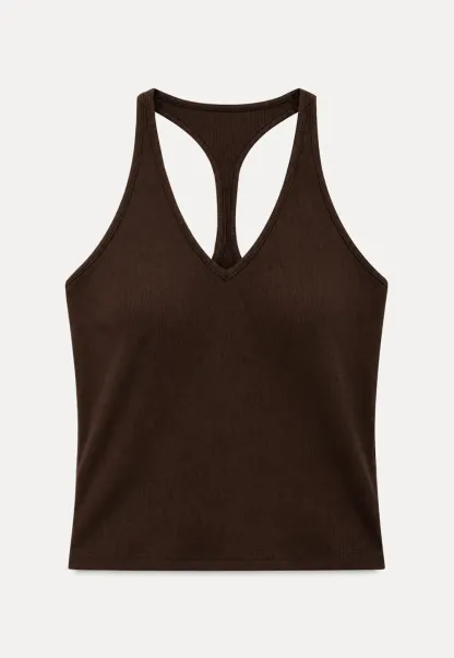 V Neck Halter Tank Top