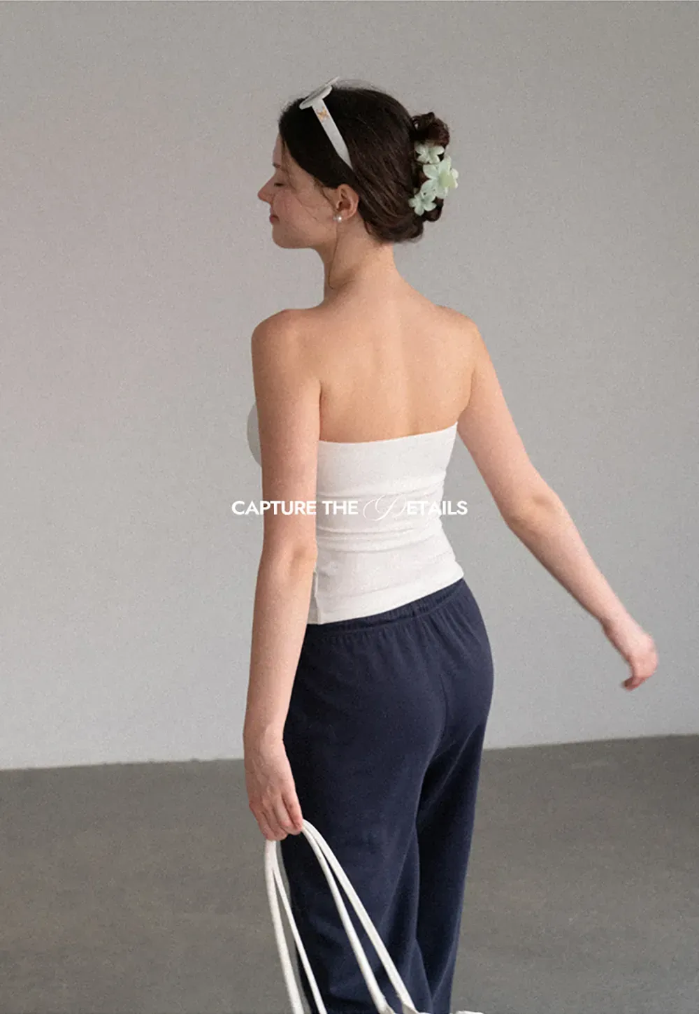 Ruched Front Strapless Tank Top