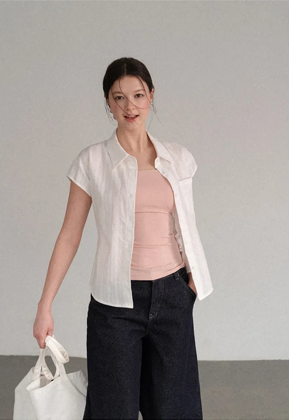 Ruched Front Strapless Tank Top