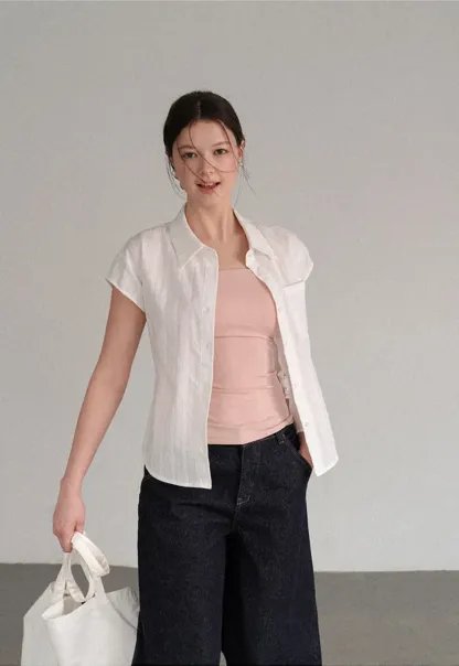 Ruched Front Strapless Tank Top