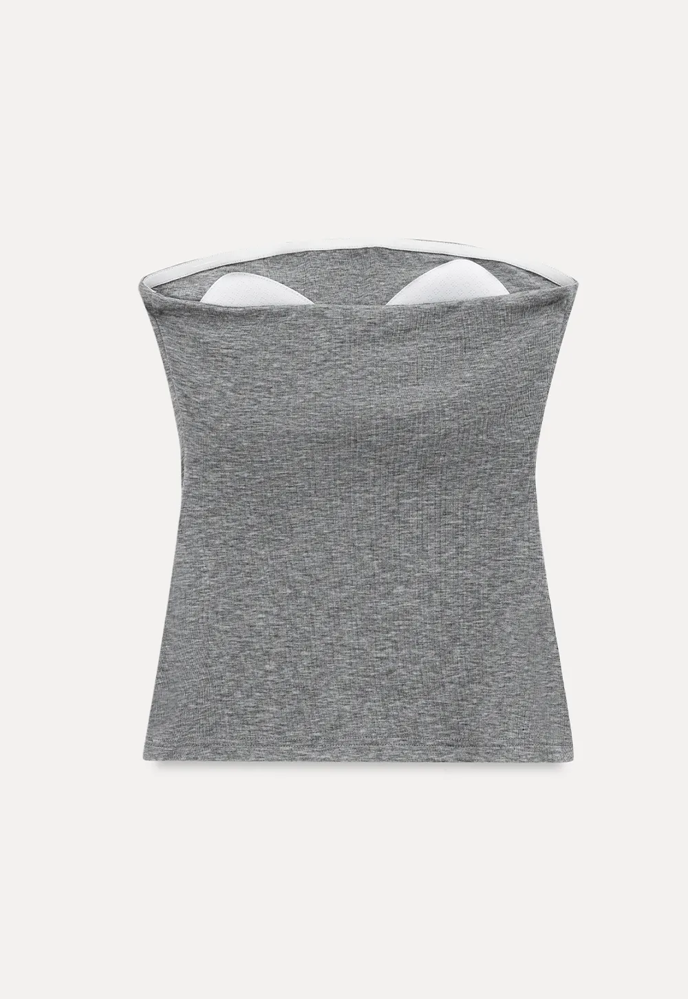 Ruched Front Strapless Tank Top
