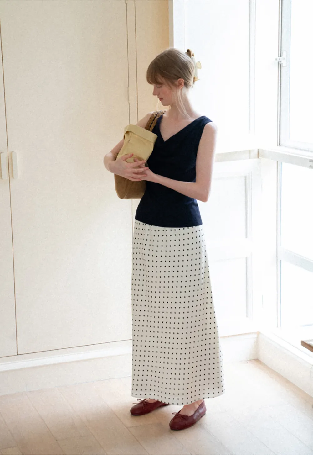 Cowl Neck Sleeveless Knit Tank Top