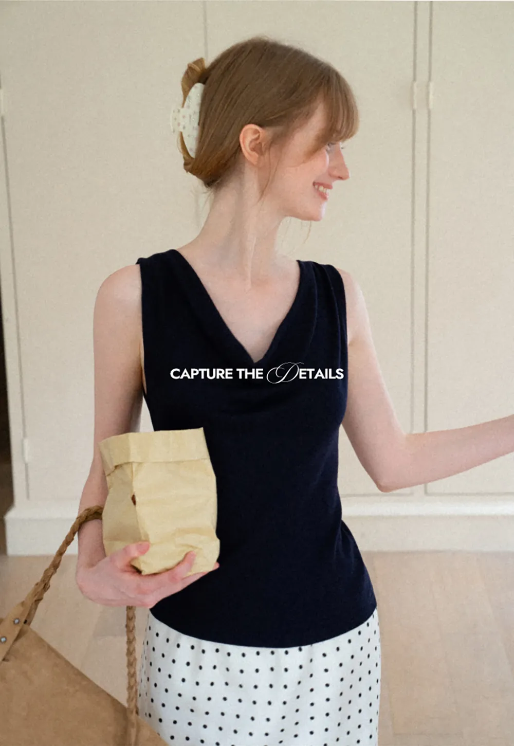 Cowl Neck Sleeveless Knit Tank Top