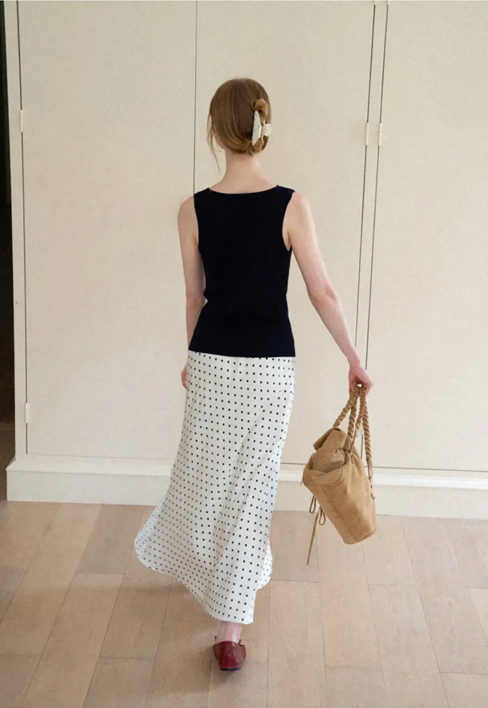 Cowl Neck Sleeveless Knit Tank Top