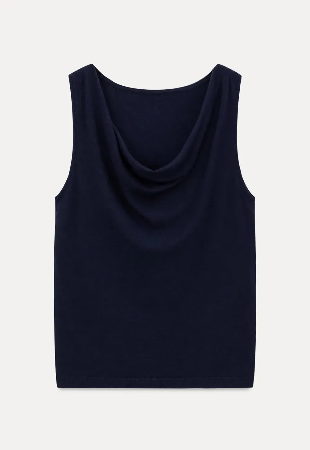 Cowl Neck Sleeveless Knit Tank Top