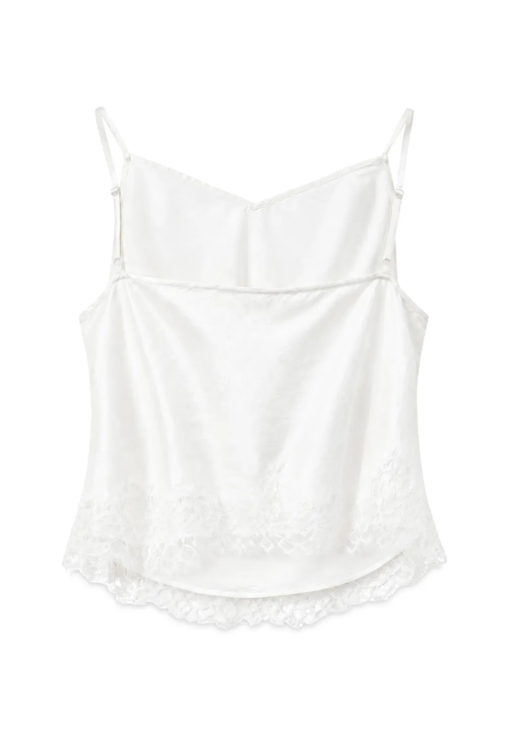 Lace Trim V Neck Camisole Tank Top