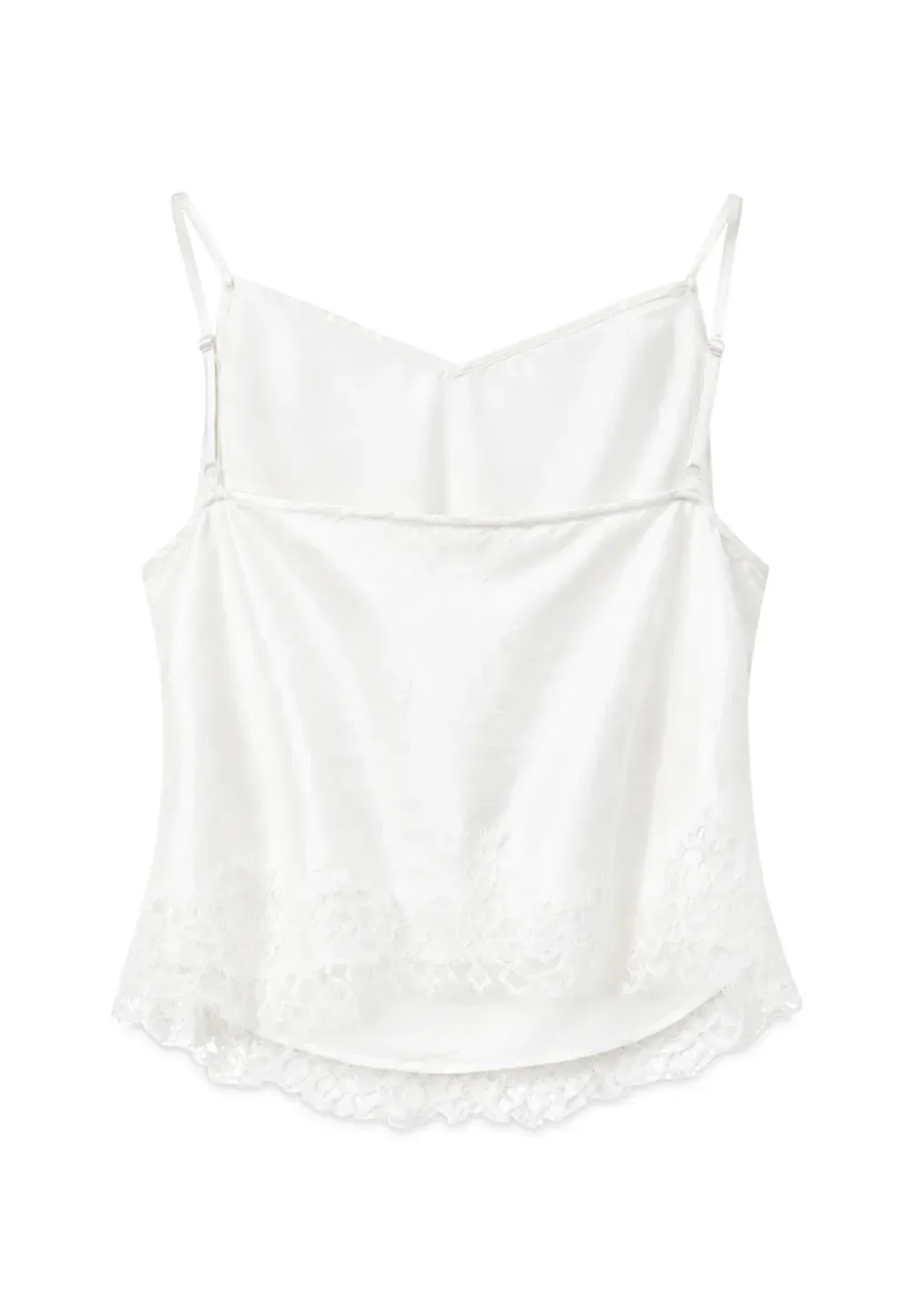 Lace Trim V Neck Camisole Tank Top