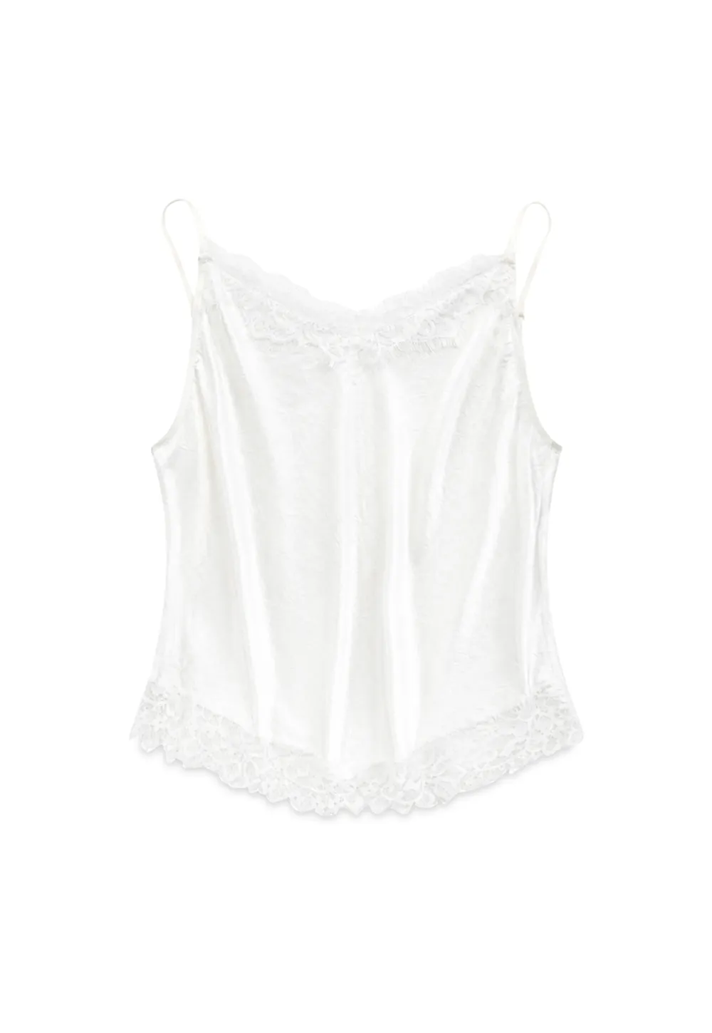 Lace Trim V Neck Camisole Tank Top