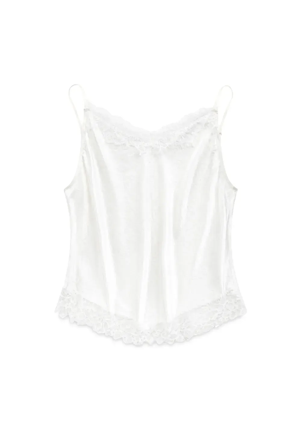 Lace Trim V Neck Camisole Tank Top