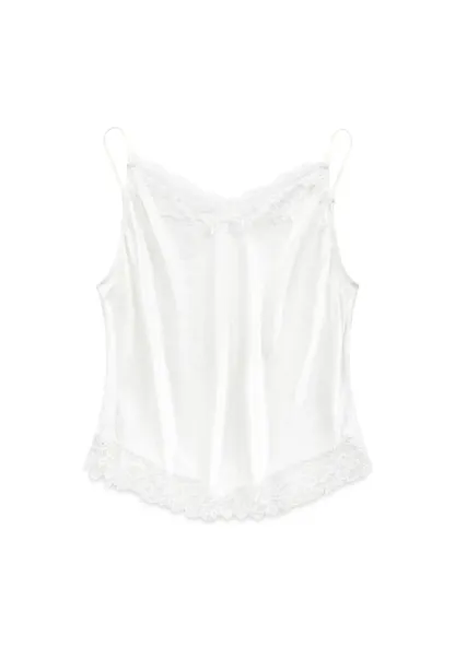 Lace Trim V Neck Camisole Tank Top
